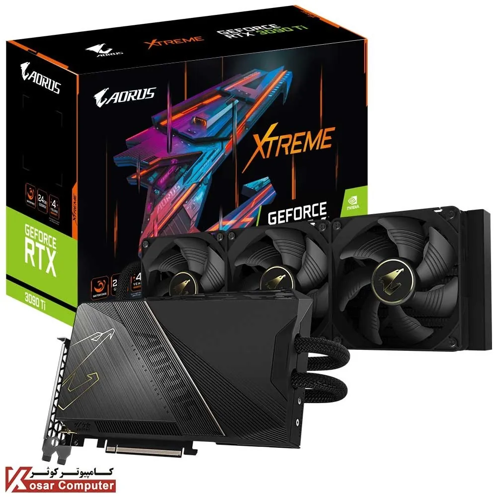 کارت گرافیک گیگابایت AORUS RTX 3090 Ti XTREME WATERFORCE 24G
