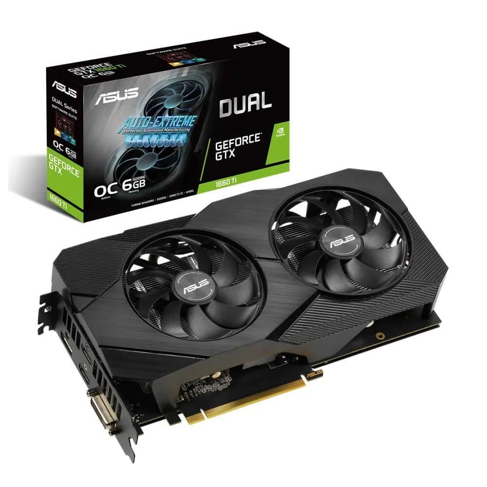 کارت گرافیک ایسوس DUAL GTX1660TI O6G EVO