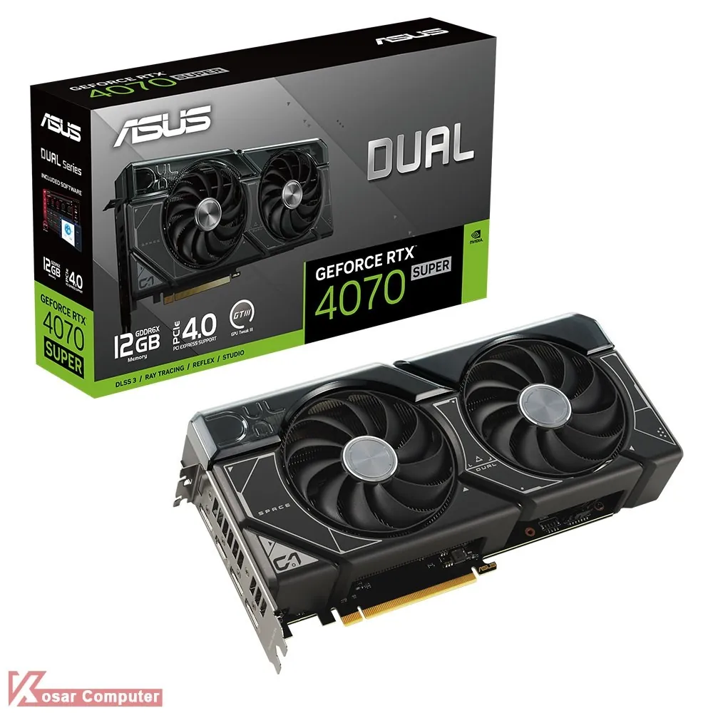 کارت گرافیک ایسوس Dual RTX 4070 SUPER 12GB
