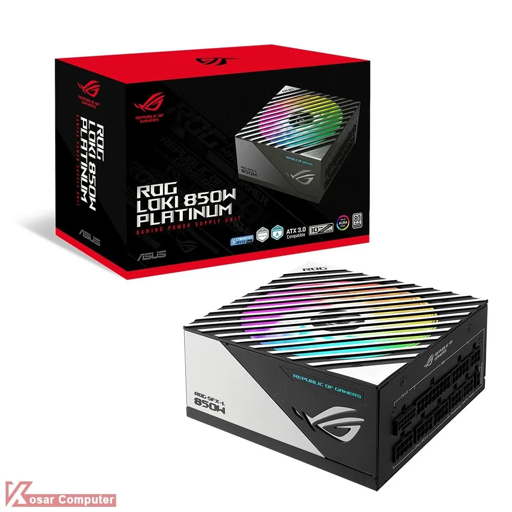 پاور ایسوس 850 وات فول ماژولار مدل ROG LOKI SFX-L 850W Platinum