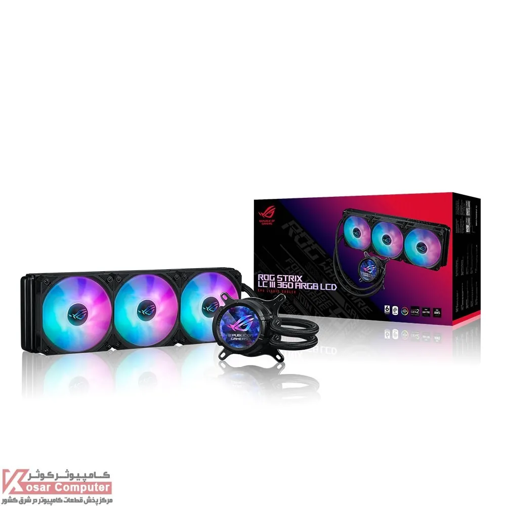 خنک کننده پردازنده ایسوس ROG STRIX LC III 360 ARGB LCD
