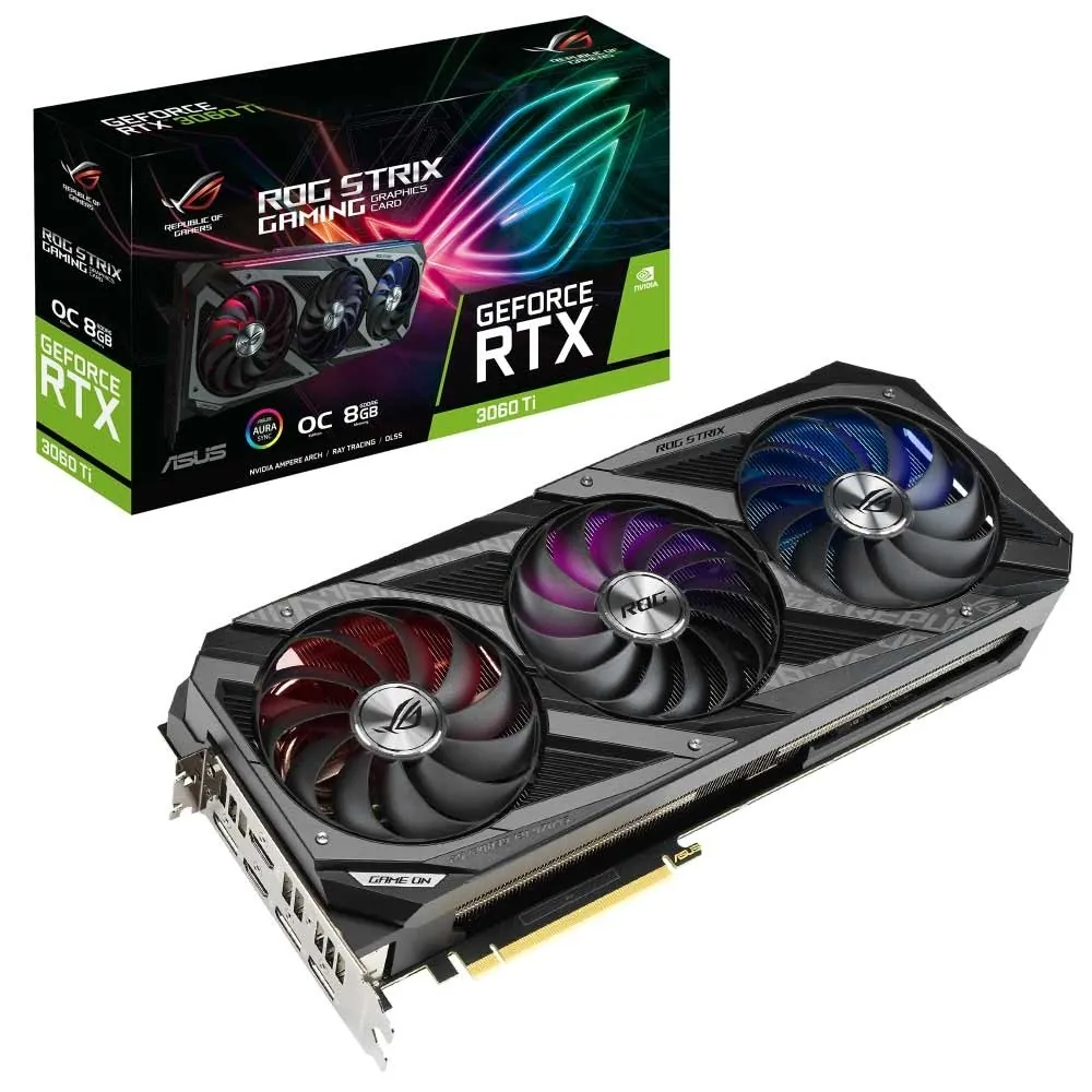 کارت گرافیک ایسوس ROG STRIX RTX 3060 TI O8G GAMING