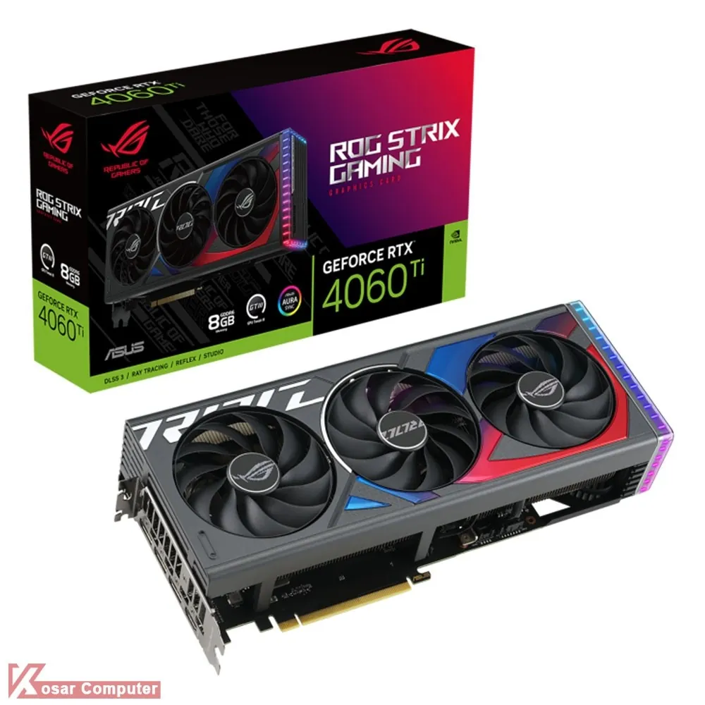 کارت گرافیک ایسوس ROG Strix RTX 4060 Ti 8GB