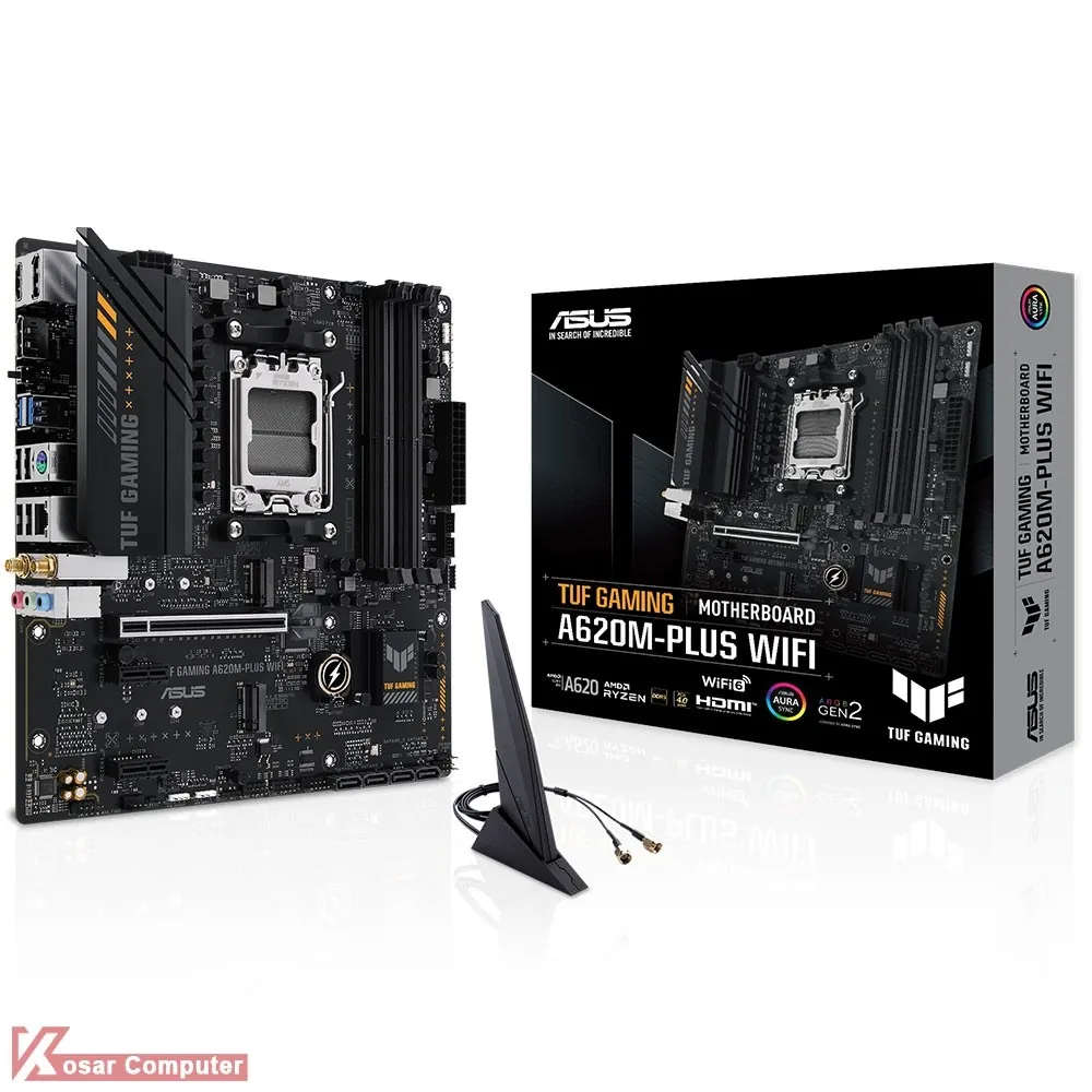 مادربرد وایرلس ایسوس ASUS TUF GAMING A620M-PLUS WIFI DDR5