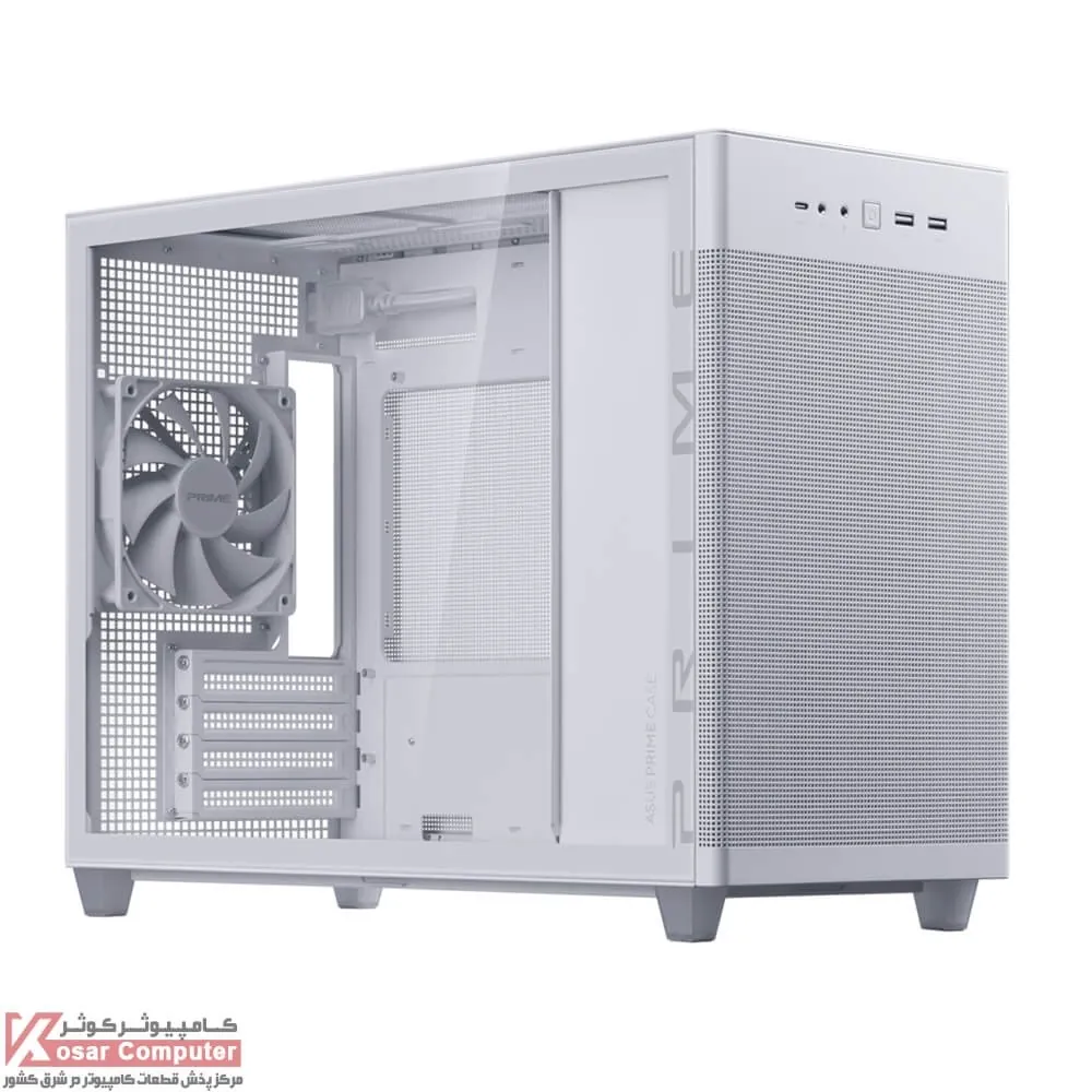 کیس ایسوس سفید مدل Prime AP201 Glass WHITE
