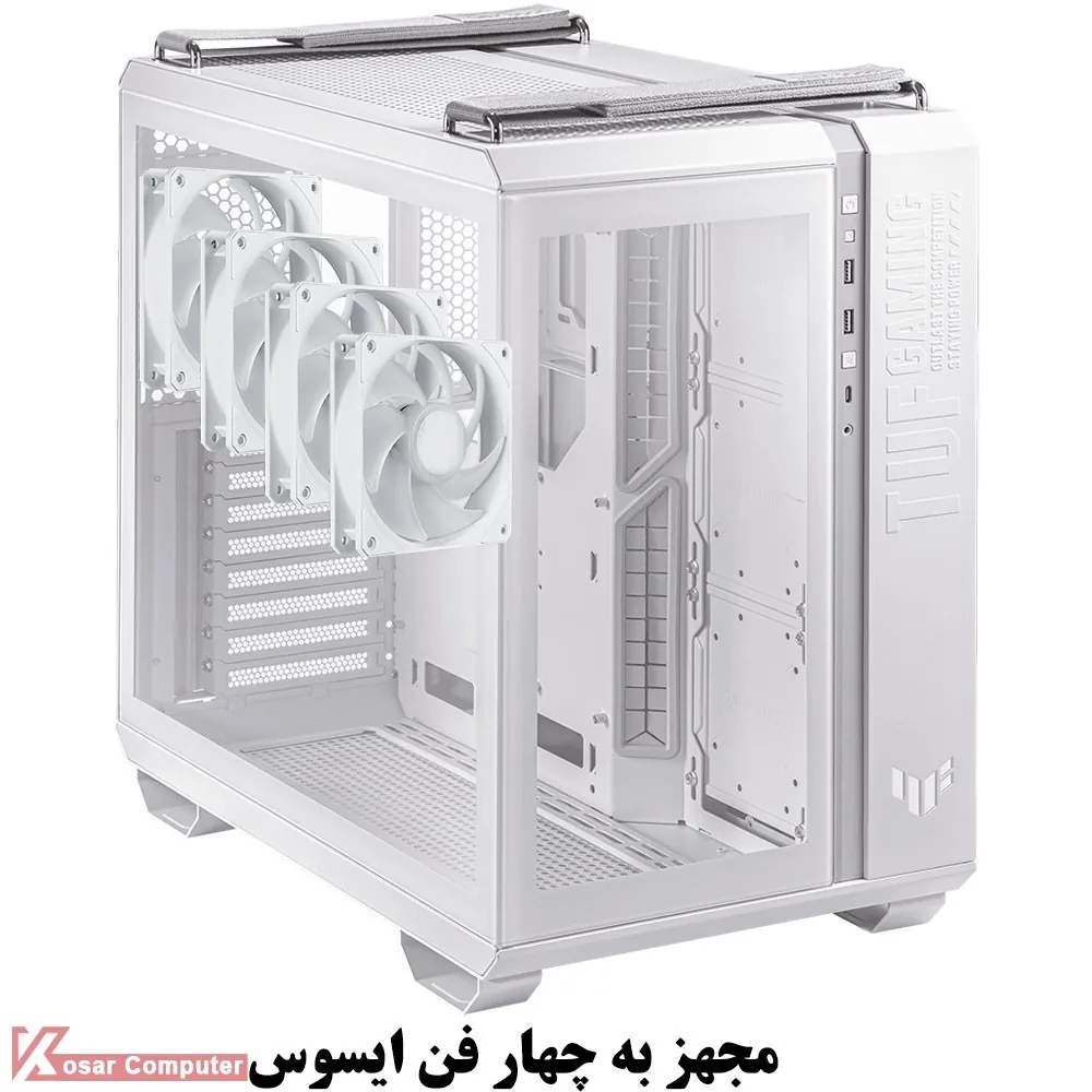 کیس ایسوس سفید مدل TUF Gaming GT502 PLUS WHITE