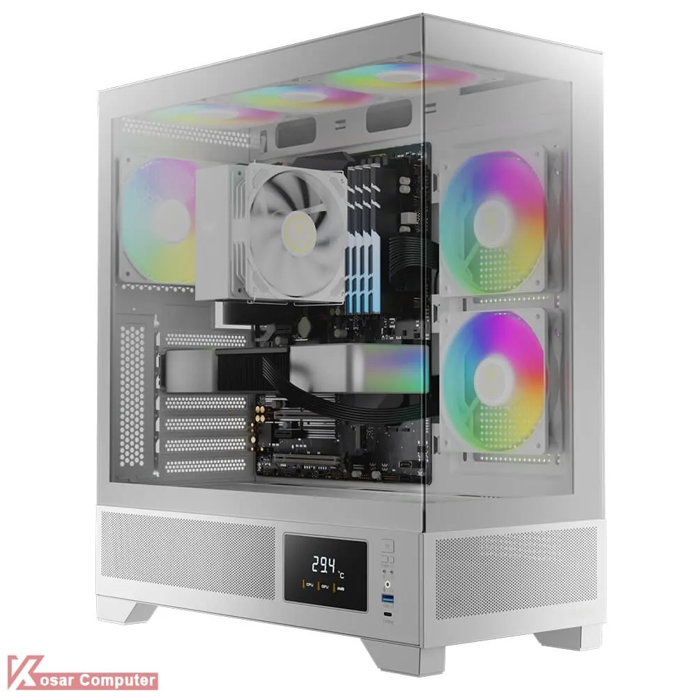 کیس سفید گیم دیاس مدل ATLAS M1 WH