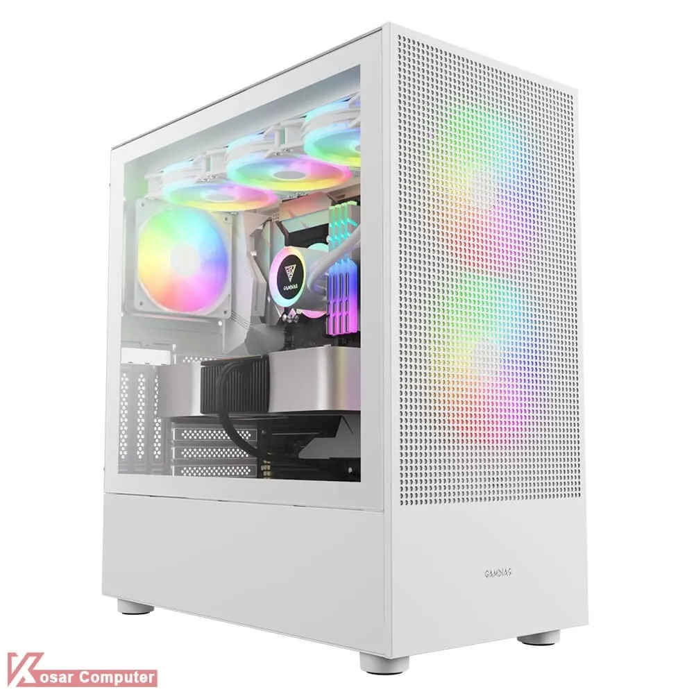 کیس سفید گیم دیاس مدل TALOS E3 MESH ELITE WH