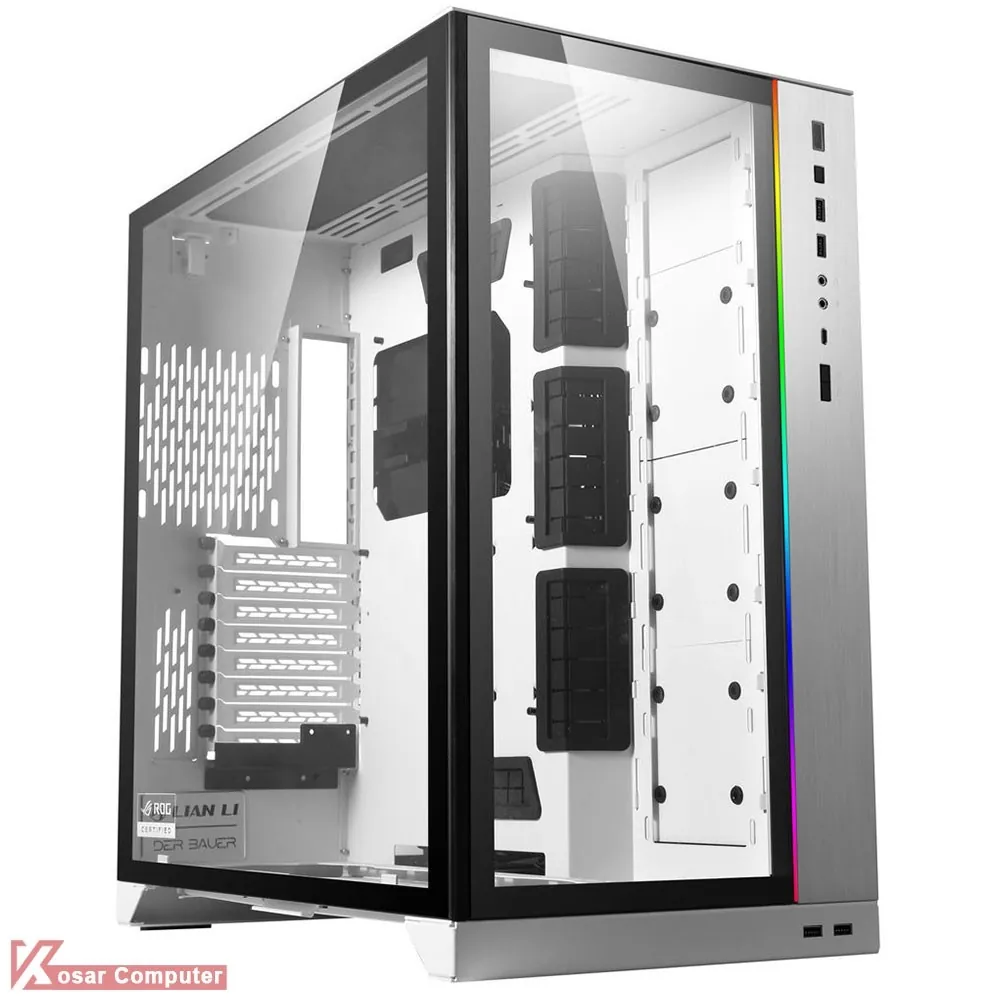 کیس لیان لی سفید مدل PC O11 Dynamic XL ROG