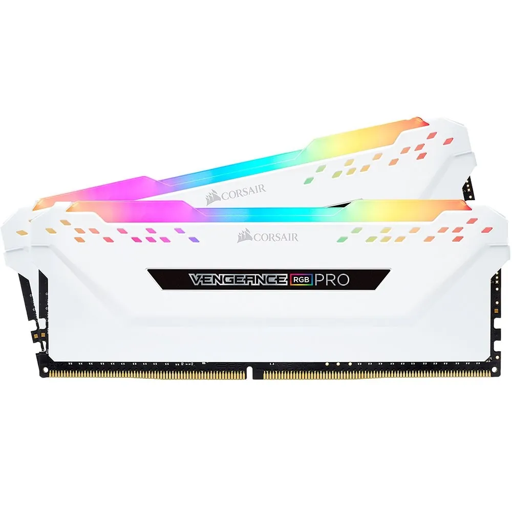 رم کورسیر 16 گیگابایت دو کانال DDR4 CL18 باس 3600 مدل Vengeance PRO RGB WHITE