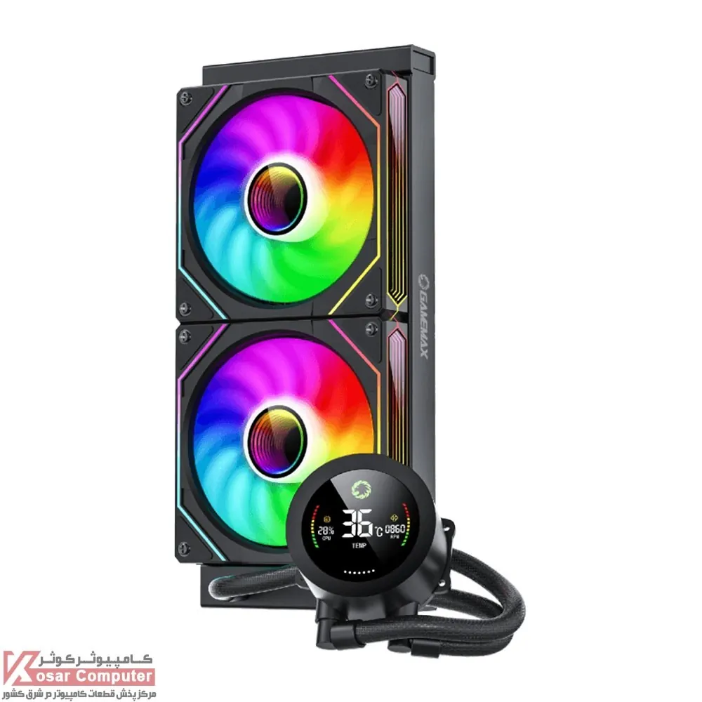 خنک کننده مایع پردازنده گیم مکس IceBurg 240 Digital BK