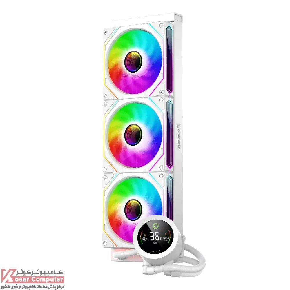 خنک کننده مایع پردازنده گیم مکس IceBurg 360 Digital WH