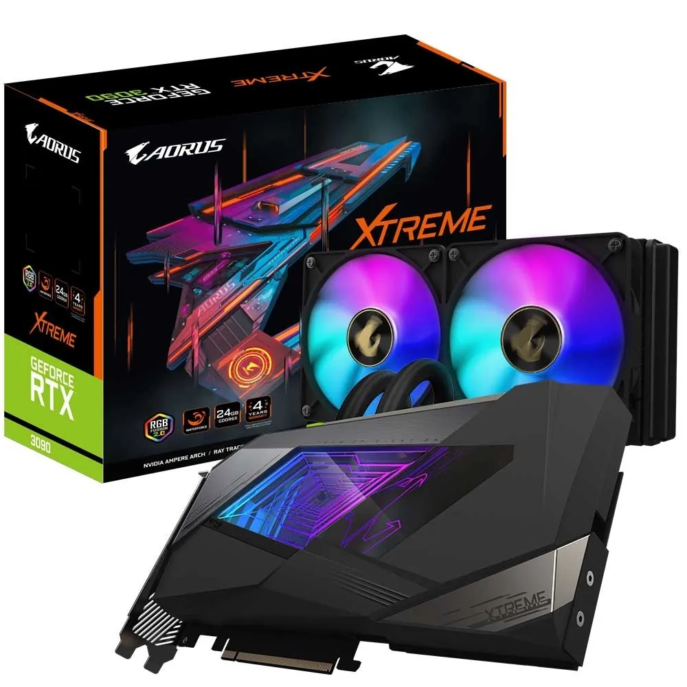 کارت گرافیک گیگابایت AORUS RTX 3090 XTREME WATERFORCE 24G