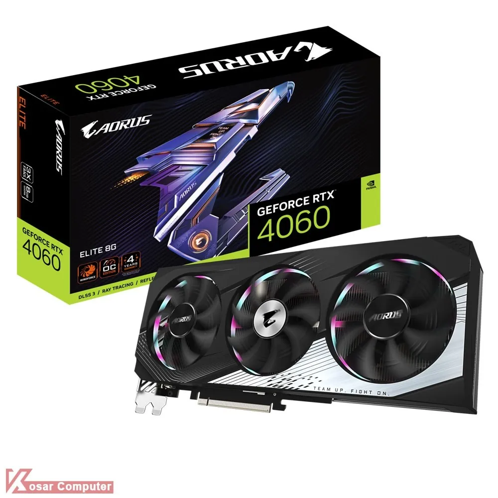کارت گرافیک گیگابایت AORUS RTX 4060 ELITE 8G