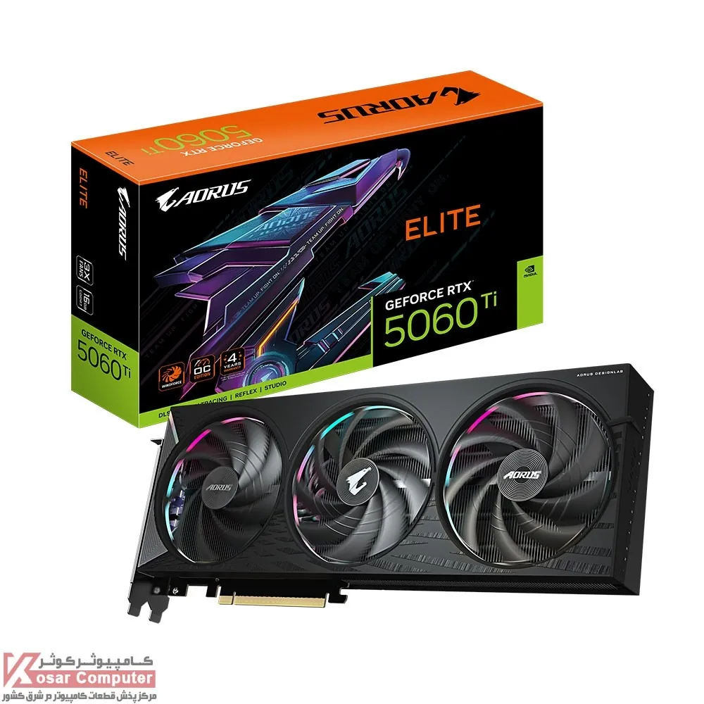کارت گرافیک گیگابایت AORUS RTX 5060 Ti ELITE 16G