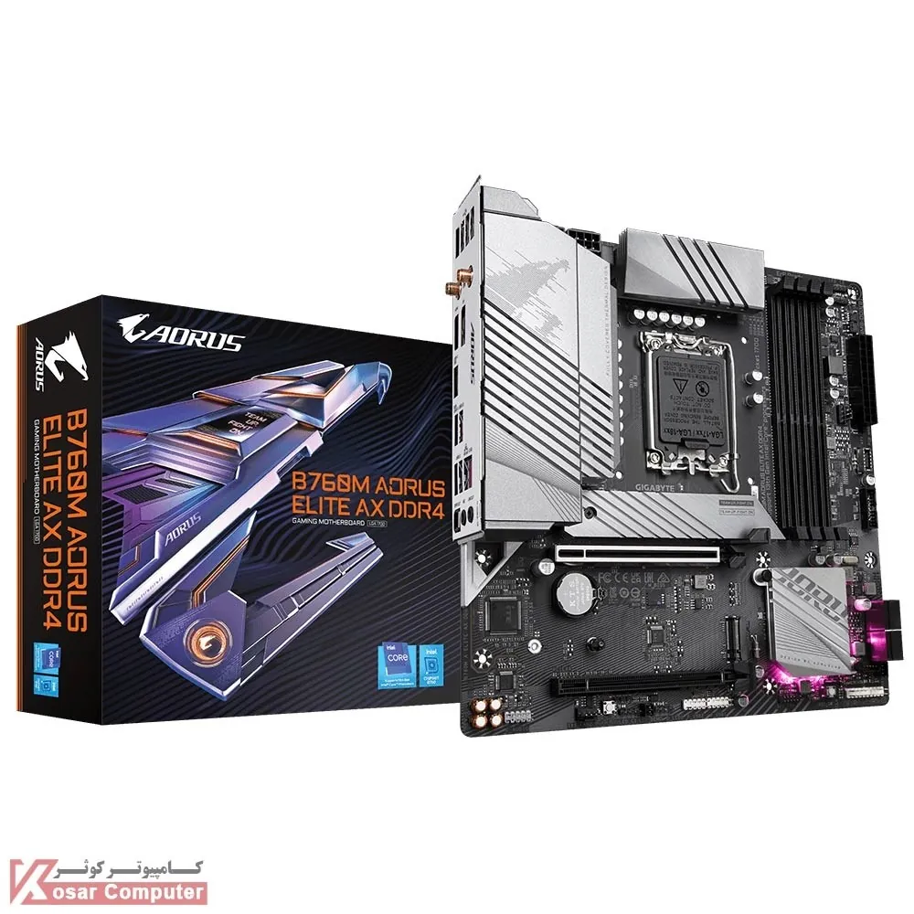 مادربرد گیگابایت B760M AORUS ELITE AX DDR4
