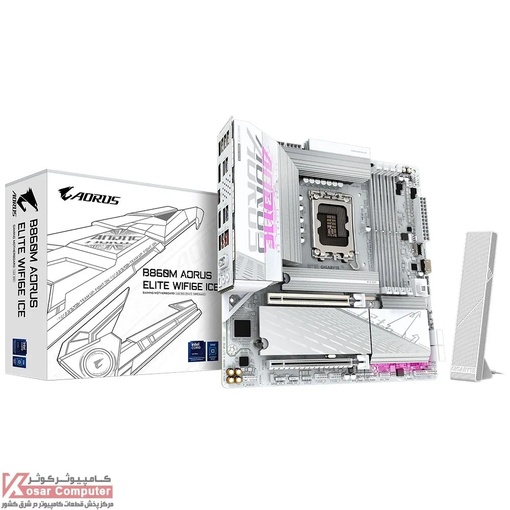مادربرد گیگابایت B860M AORUS ELITE WIFI6E ICE