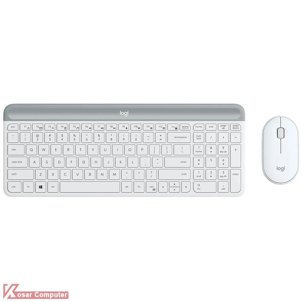 کیبورد و ماوس بیسیم سفید لاجیتک MK470