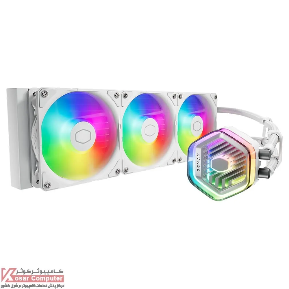 خنک کننده مایع پردازنده کولر مستر MasterLiquid 360 ATMOS White