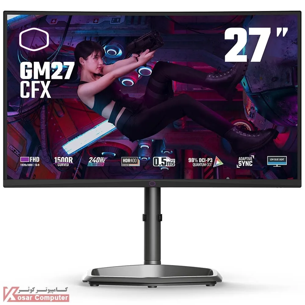 مانیتور خمیده گیمینگ کولر مستر GM27 CFX سایز 27 اینچ