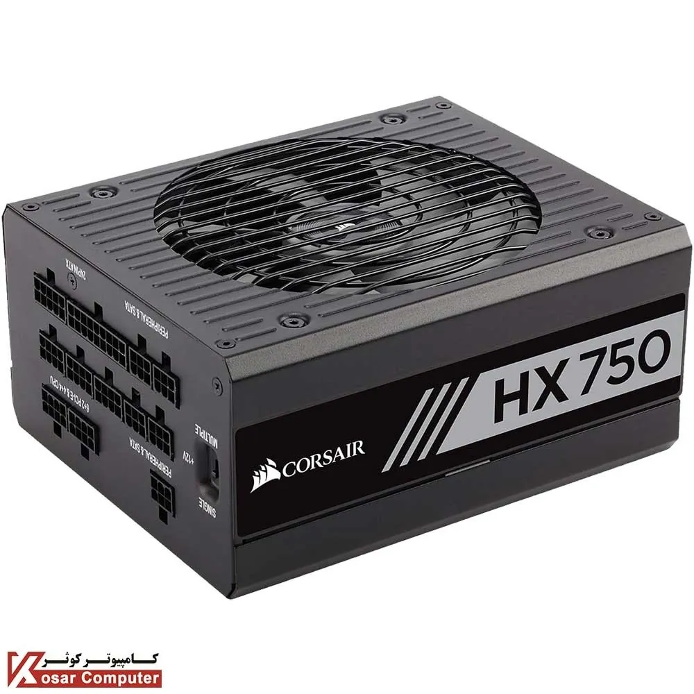 پاور کورسیر فول ماژولار 750 وات مدل HX750