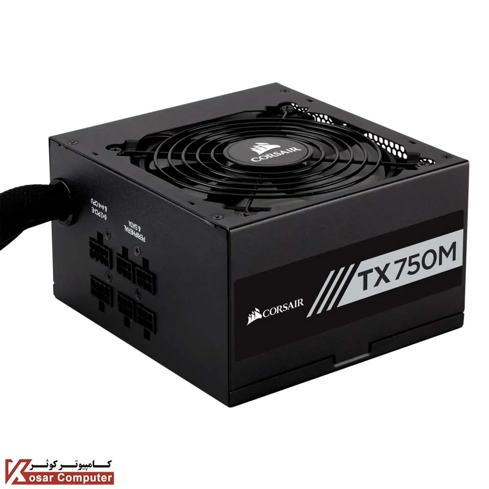 پاور کورسیر نیمه ماژولار 750 وات مدل TX750M