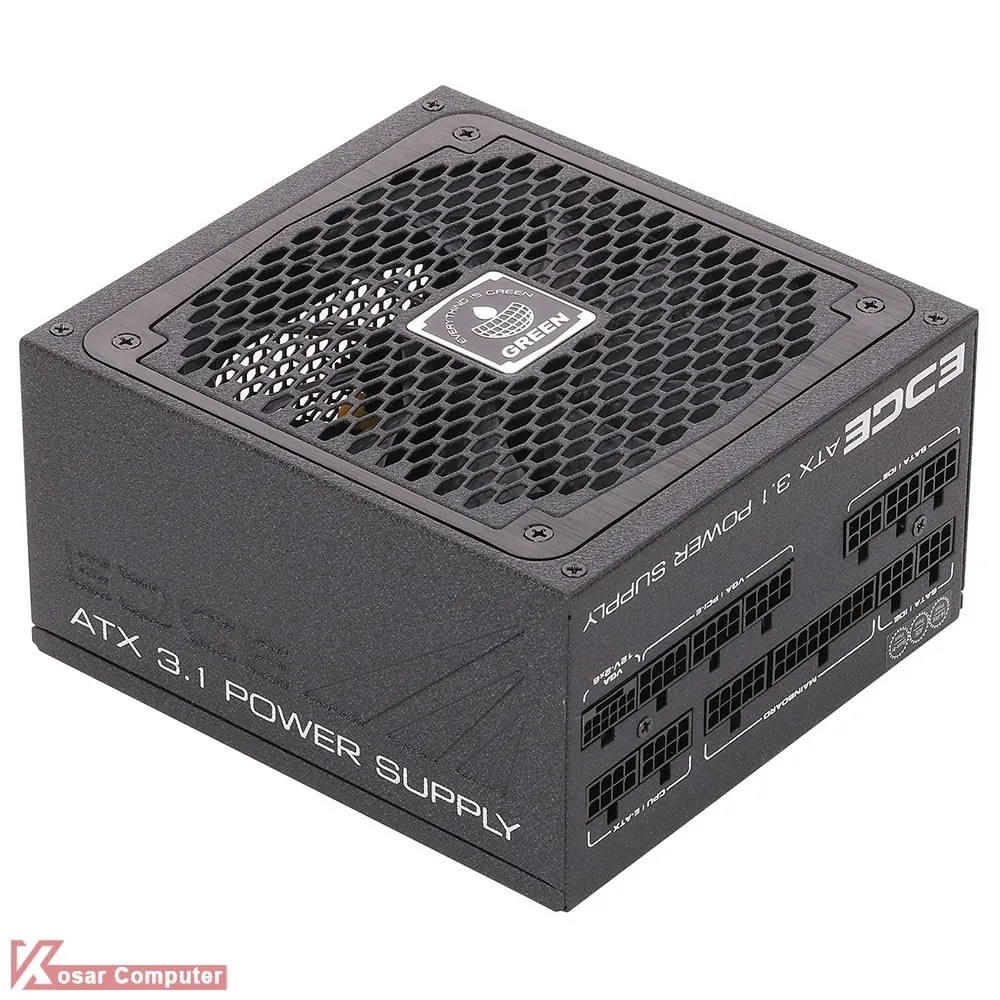 پاور گرین 1000 وات مدل GP1000B-EDGE استاندارد ATX 12V v3.1