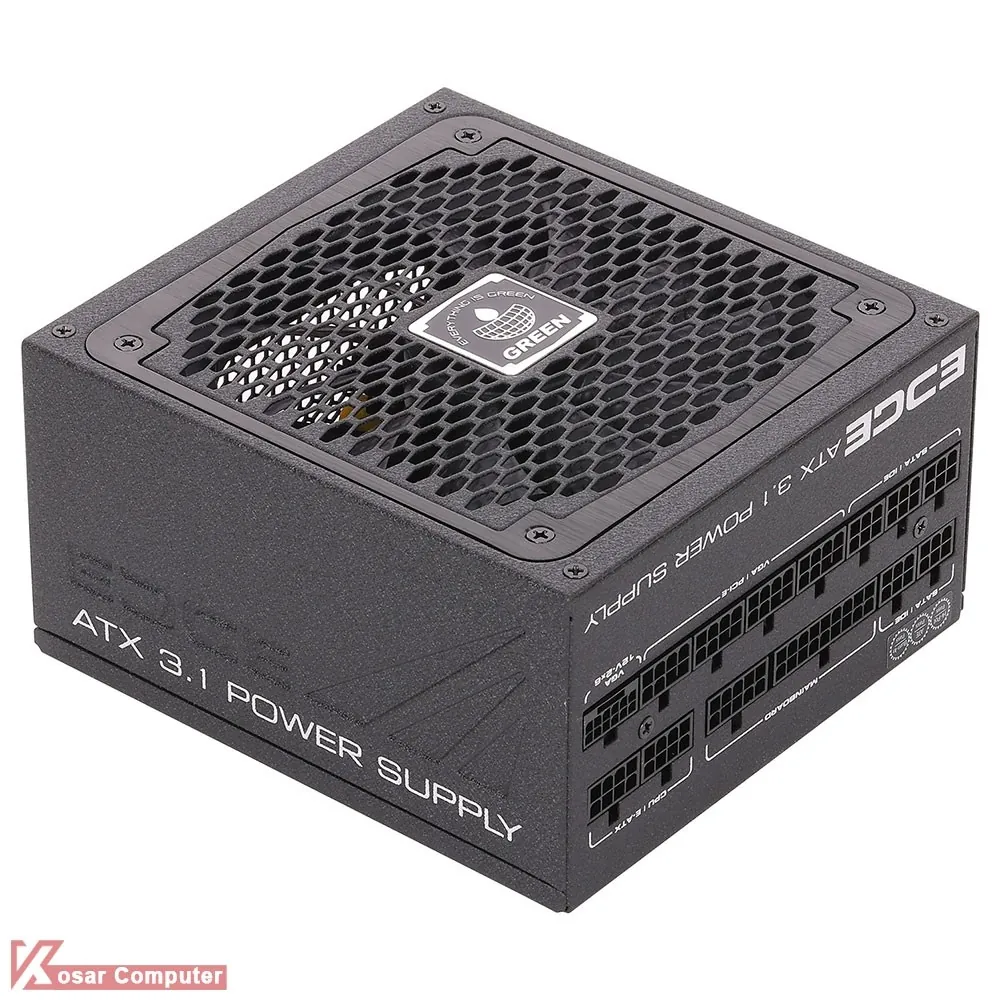 پاور گرین 1300 وات مدل GP1300B-EDGE استاندارد ATX 12V v3.1