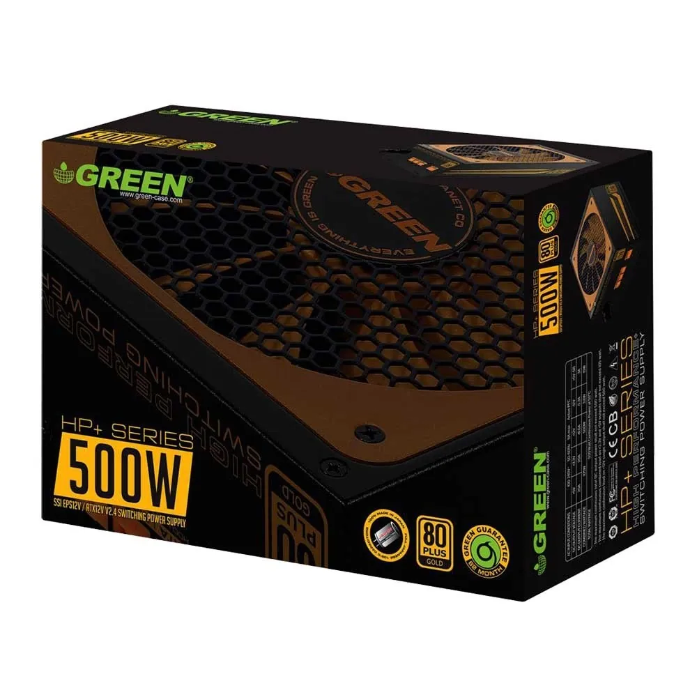 پاور گرین 500 وات نیمه ماژولار مدل GP500B-HP Plus