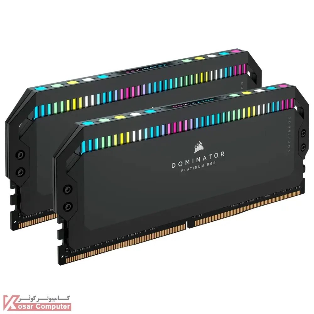 رم کورسیر 32 گیگابایت (2×16) دو کانال DDR5 5200 مدل Dominator Platinum RGB CL38