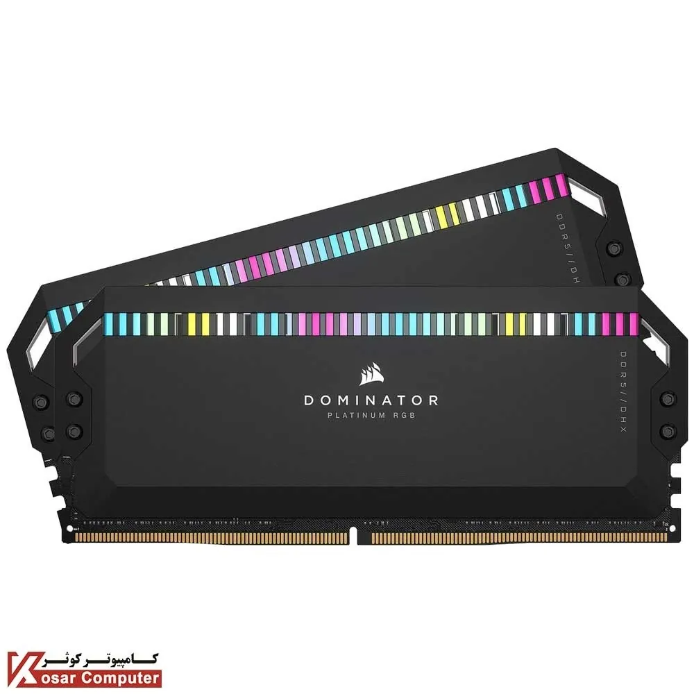 رم کورسیر 32 گیگابایت دو کانال DDR5 6200 مدل Dominator Platinum RGB