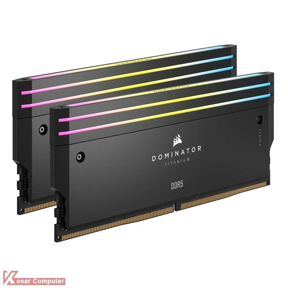 رم کورسیر 32 گیگابایت (2×16) دو کانال DDR5 7200 مدل Dominator Titanium RGB CL34