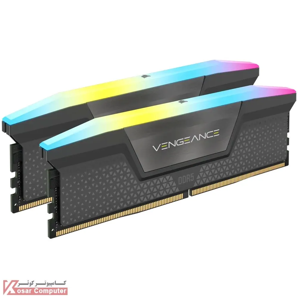رم کورسیر 64 گیگابایت (2×32) دو کانال DDR5 5600 مدل Vengeance RGB CL40 AMD EXPO