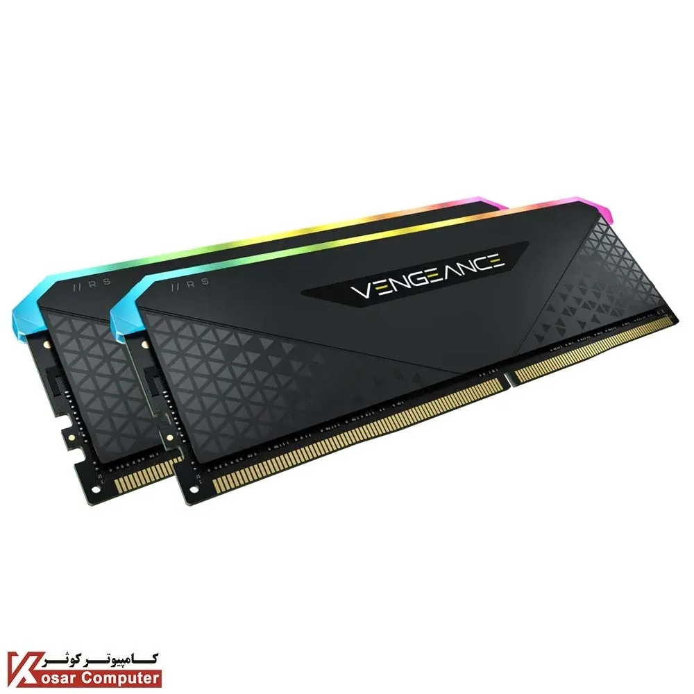 رم کورسیر 32 گیگابایت (2×16) دو کانال DDR4 3200 مدل Vengeance RS RGB CL16