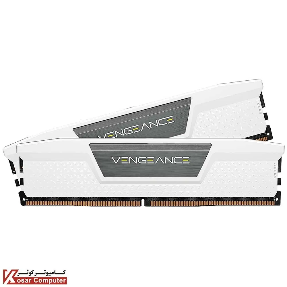 رم کورسیر سفید 32 گیگابایت (2×16) دو کانال DDR5 6000 مدل Vengeance CL36