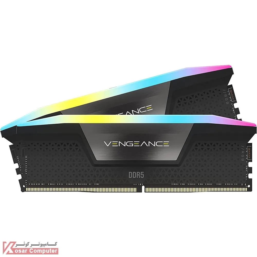رم کورسیر 64 گیگابایت (2×32) دو کانال DDR5 5200 مدل Vengeance RGB CL40