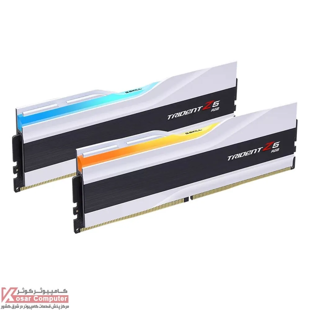 رم جی اسکیل سفید 32 گیگابایت DDR5 CL32 باس 6400 مدل Trident Z5 RGB