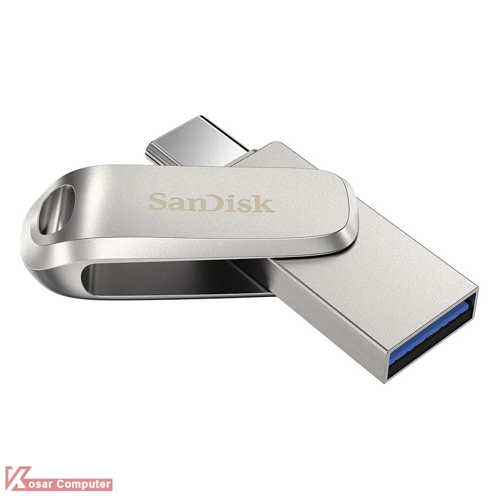 فلش مموری سن دیسک 32 گیگابایت مدل SANDISK Ultra DUAL Drive Luxe USB 3.1