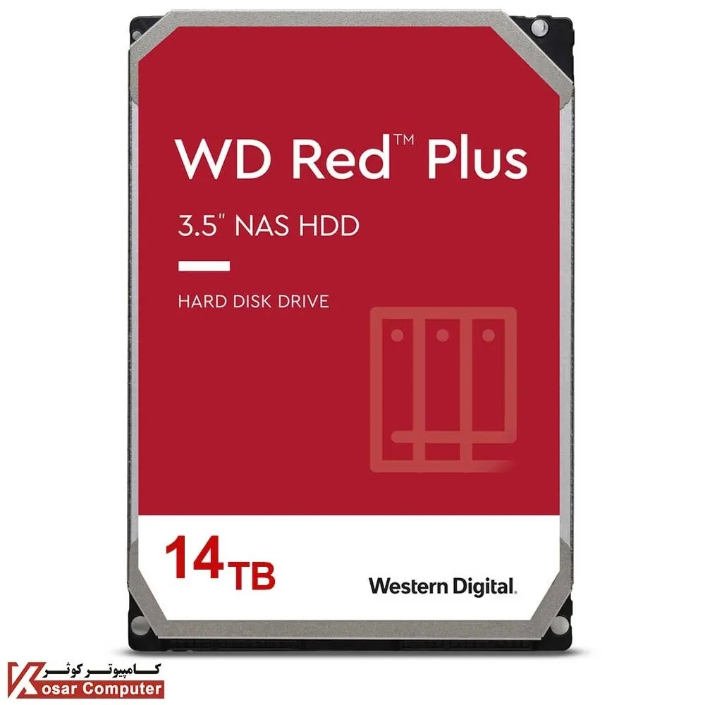 هارد اینترنال وسترن دیجیتال قرمز پلاس 14 ترابایت