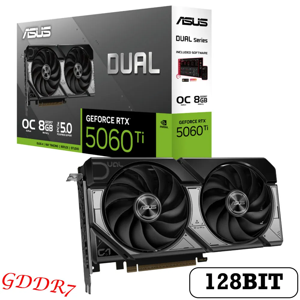 ASUS DUAL RTX 5060 TI O8G GDDR7 128Bit