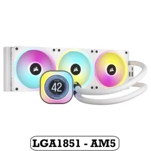 CORSAIR-iCUE-H150i-LCD white