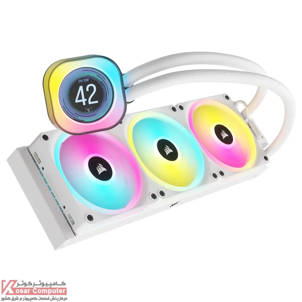 CORSAIR-iCUE-H150i-LCD white