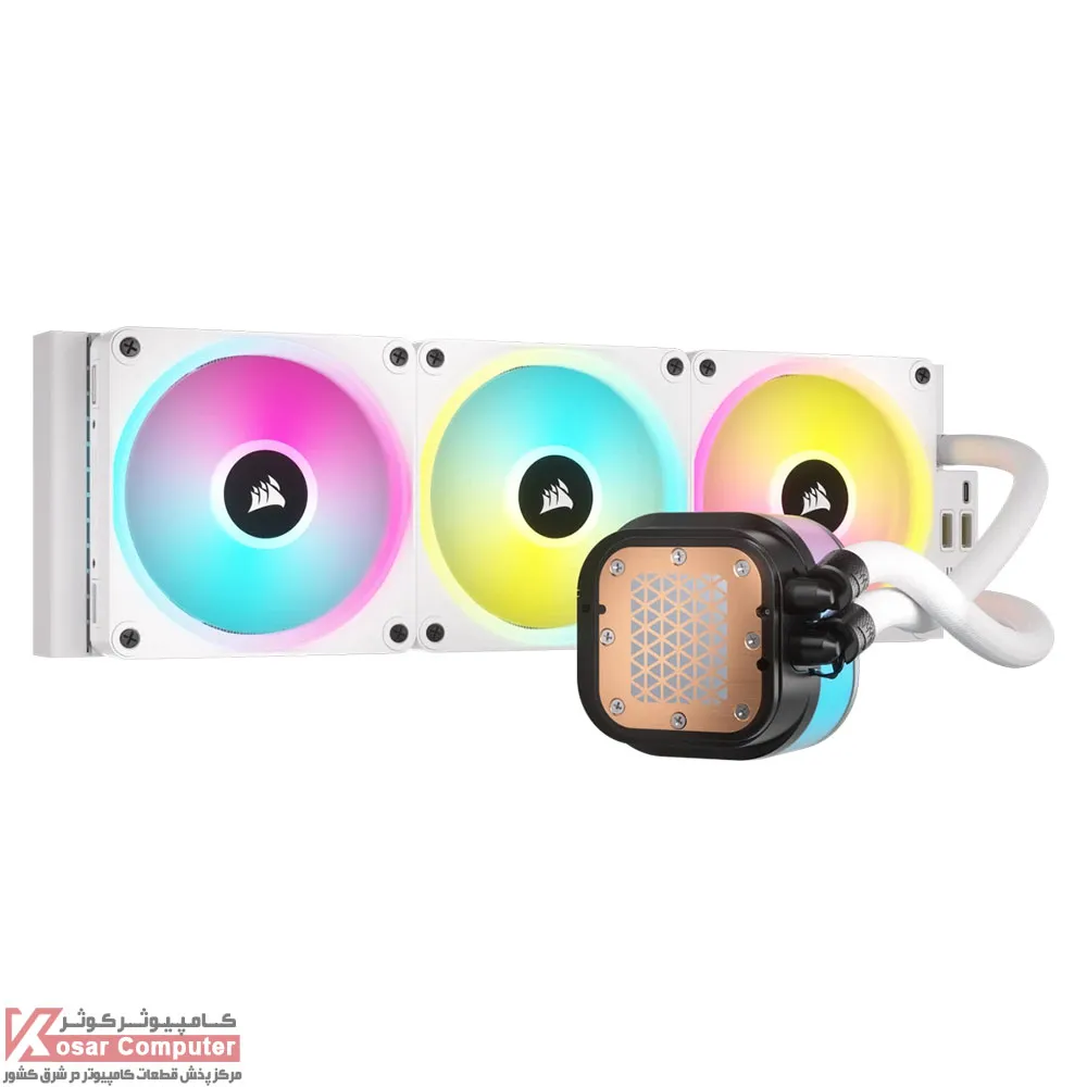 CORSAIR-iCUE-H150i-LCD white